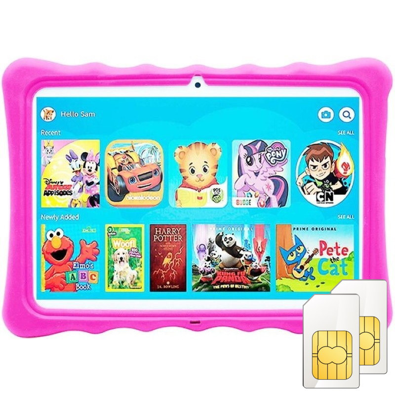 Tablette Bébé-Tab B68 pour Enfants, 7 pouces, Double SIM, 32 Go ROM, 2 Go  RAM