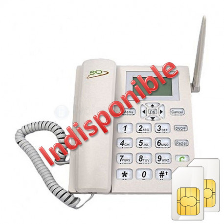 Wireless Téléphone Fixe GSM- 2 SIM + BATTERIE - LS 820 - Prix pas cher